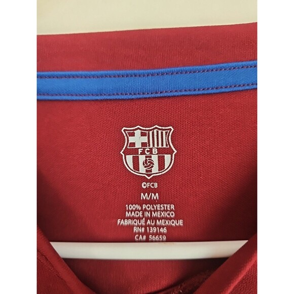 FCB Barcelona Barca T Shirt Men's 100% Polyester FCB Size M - Picture 3 of 6